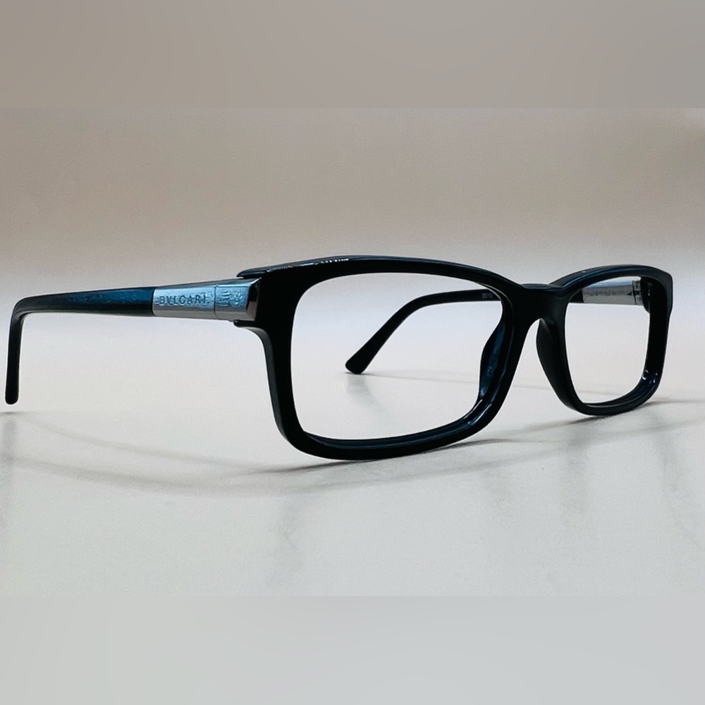 BVLGARI BV 3010 501 55mm Blk/Silver Eyeglasses Frames-Refurbished- Made In Italy